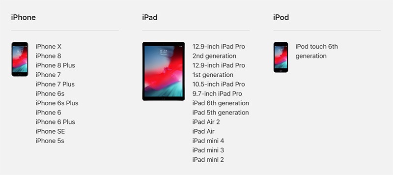 ios12 devices