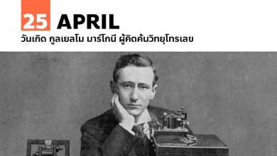 25 เมษายน วันเกิด กูลเยลโม มาร์โกนี ผู้คิดค้นวิทยุโทรเลข