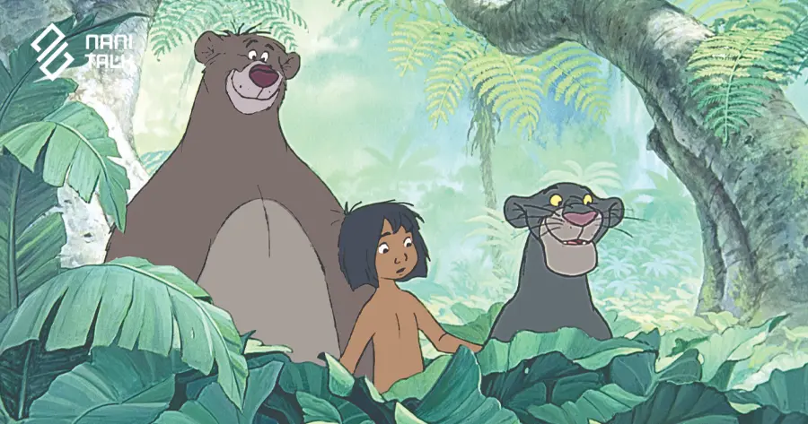 ภาพจากหนังดิสนีย์ (Disney) เรื่อง The Jungle Book เมาคลีลูกหมาป่า 1967