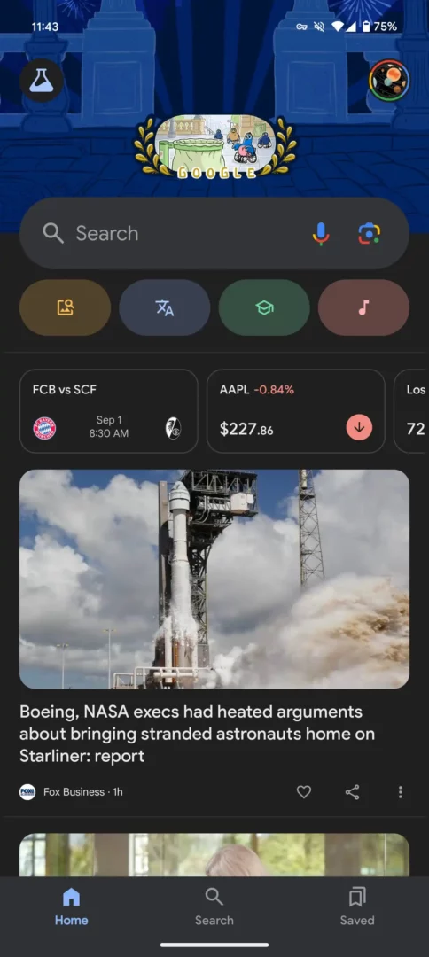 Google app carousel redesign 2