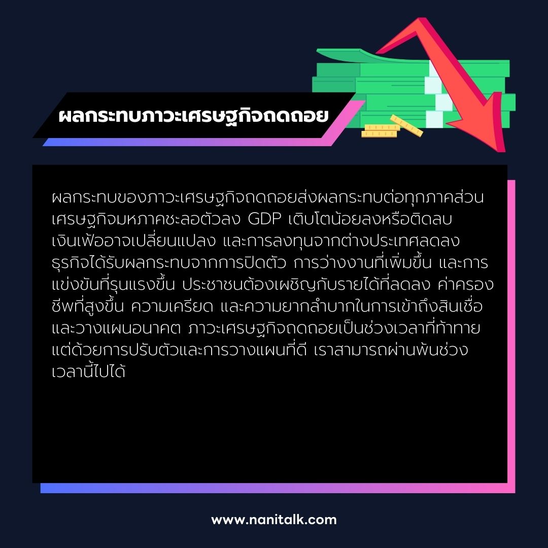 ผลกระทบของภาวะเศรษฐกิจถดถอย