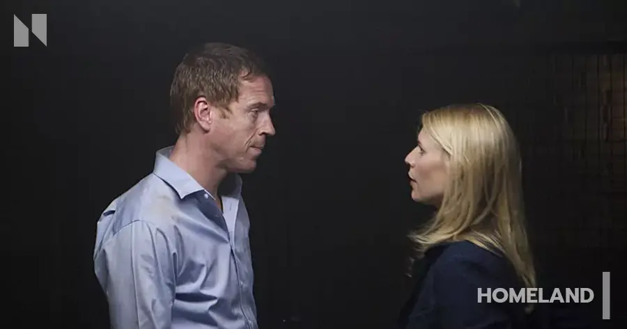 ชายและหญิงมองหน้ากัน ในเรื่อง Homeland (2013)