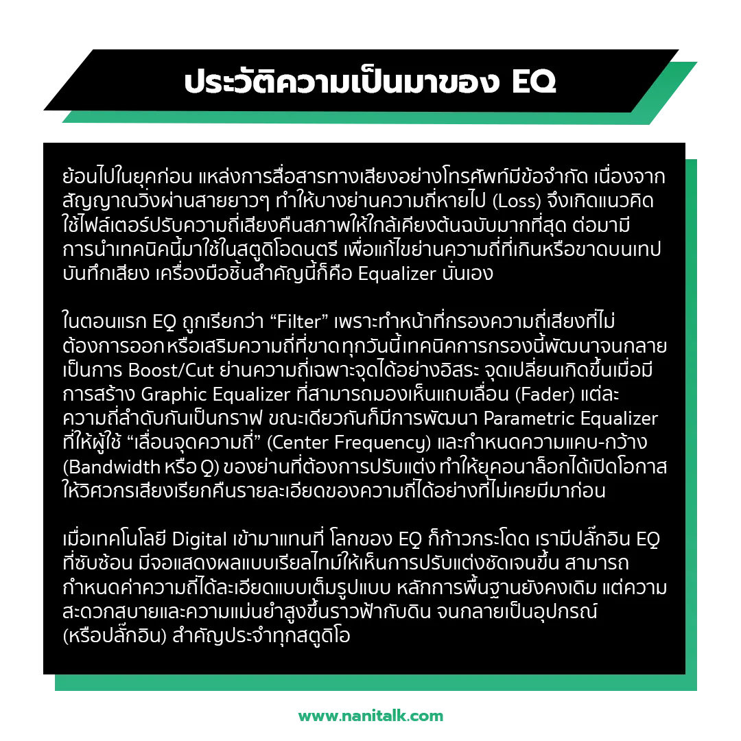 ประวัติความเป็นมาของ EQ