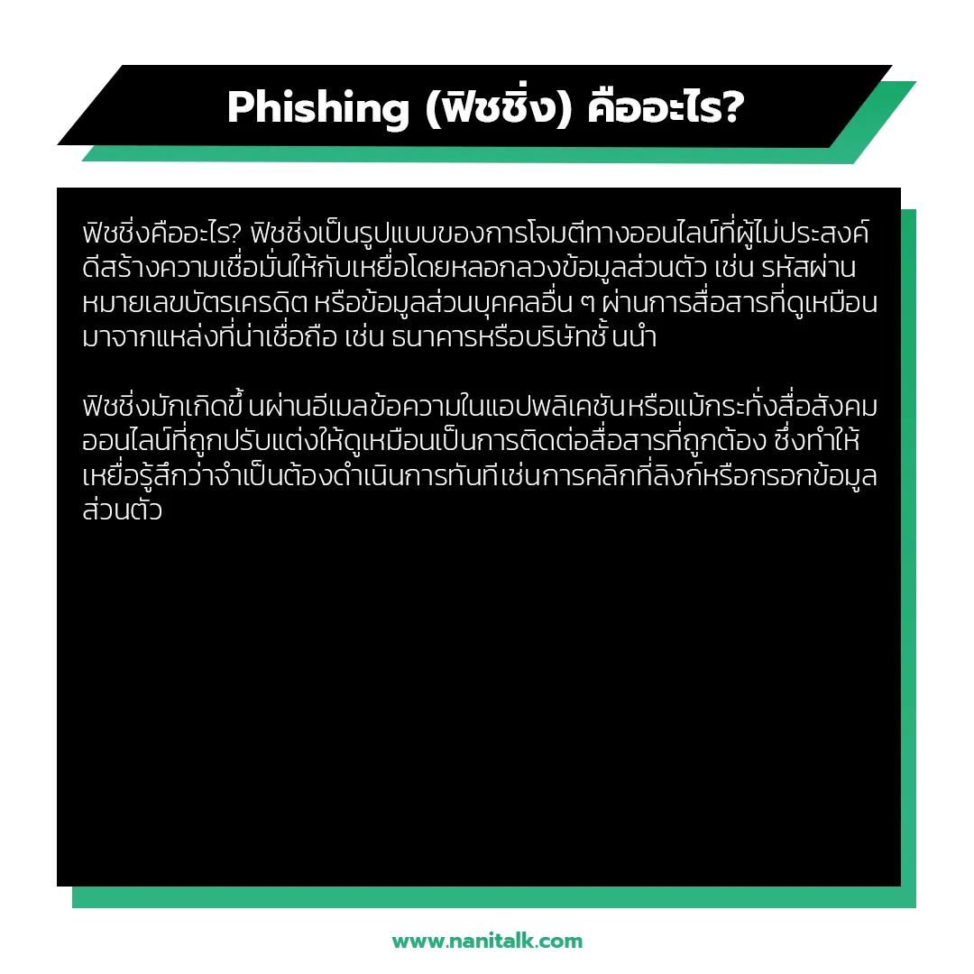 Phishing (ฟิชชิ่ง) คืออะไร?