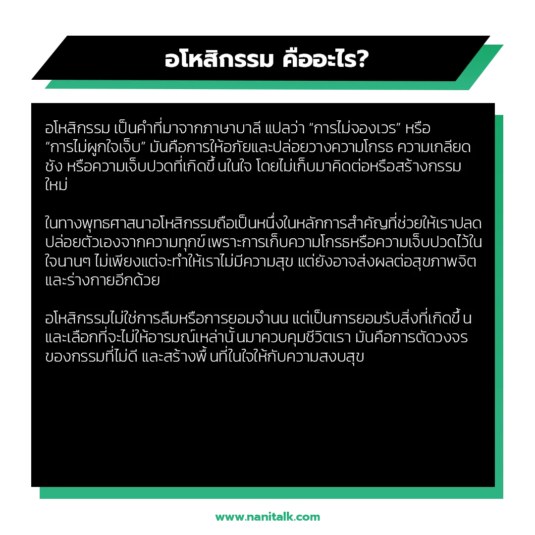 อโหสิกรรม คืออะไร?