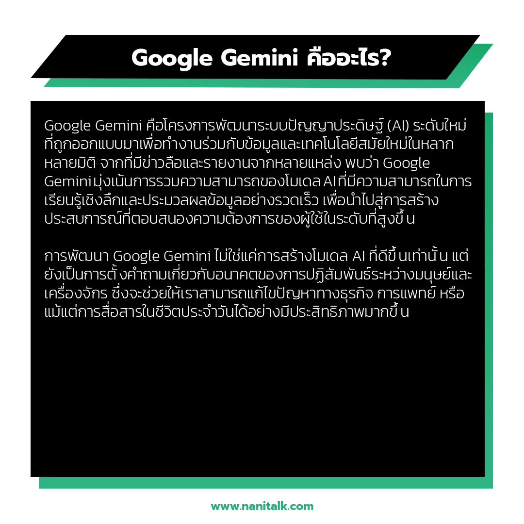 Google Gemini คืออะไร?