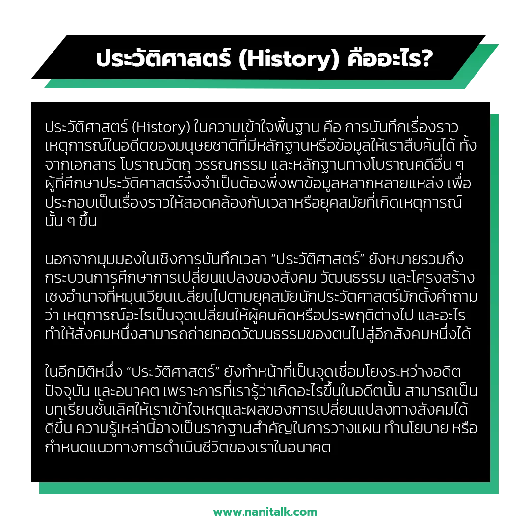 ประวัติศาสตร์ (History) คืออะไร?